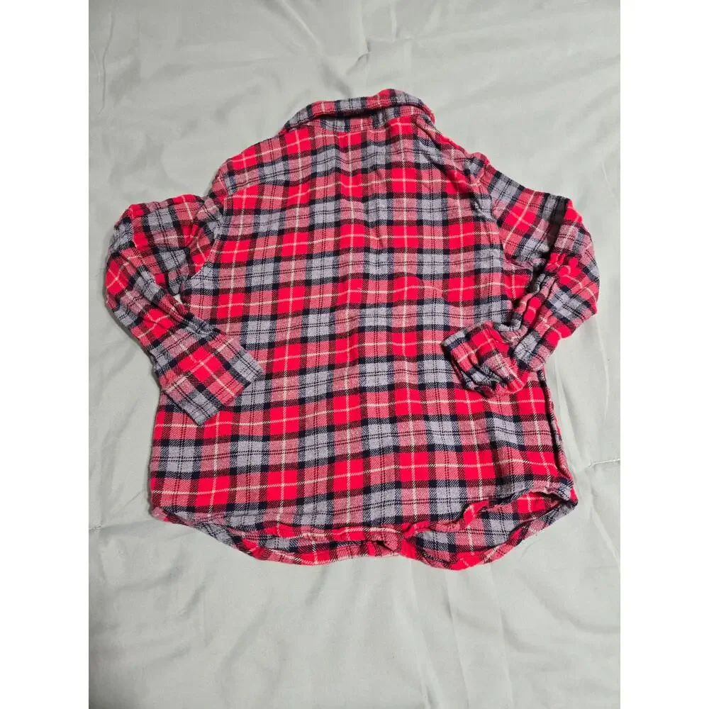 Old navy 4t boys plaid long sleeve button up flannel shirt